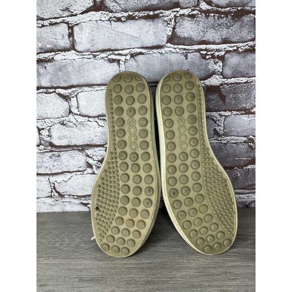 ECCO Soft 7 Stone Metallic Silver Leather Casual Sneakers Women Sz 40EU/9.5M US - Picture 10 of 16